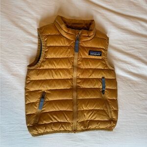 Patagonia Baby Down Sweater Vest (Yellow Quilted Puffer Vest) 12-18 months